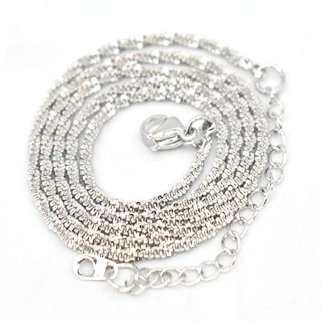 Cadena de collar de plata,Cadena de cuerda torcida de plata Collar de cuerda torcida de plata Cadena de plata Salida de alta intensidad