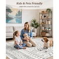 thumbnail image 5 of 8x10 Area Rug for Living Room Moroccan Washable Rugs Non Slip Indoor Floor Carpet Foldable Large Soft Area Rug for Dining Room Bedroom with Low Pile(Grey,8'x10'), 5 of 5