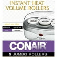 Conair Jumbo Hair Roller Travel Hair set with Clips for Curls and Waves