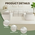 thumbnail image 6 of Oversized Cloud Couch Sectional for Living Room - 10 Seaters Modular Sectional Sofa with Ottoman Convertible L/U Shaped Boneless Design Warm Couches, 6 of 7