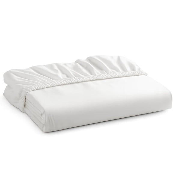 AUQ 100% Egyptian Cotton Twin Xl Fitted Sheet Only - 800 Thread Count, Soft, Durable, Cooling, 16" Deep Pocket, Sateen Weave, Luxury Hotel Quality - White