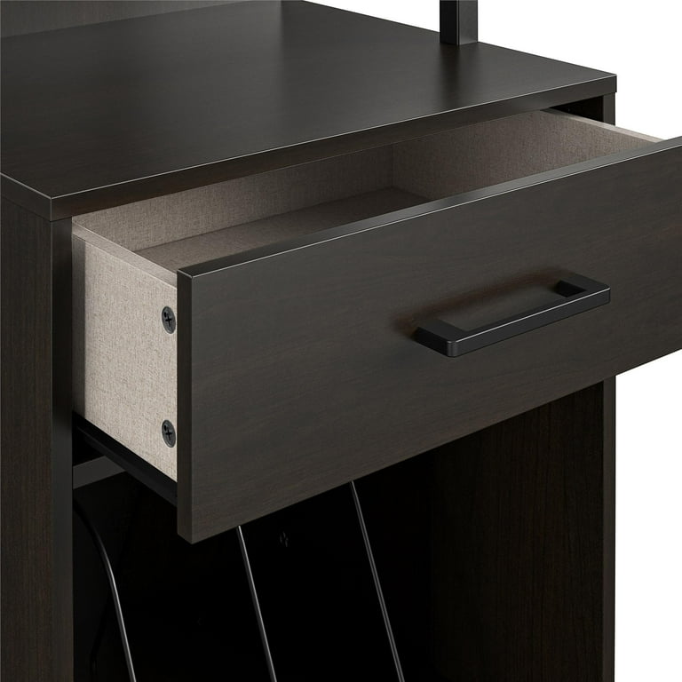 Ameriwood Home Carson Tall Turntable Stand Espresso Walmart