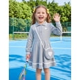 thumbnail image 6 of Aideaone Toddler Girls Long Sleeve Polo Dress with Matching Heart Crossbody Bag 2T-7T, 6 of 7