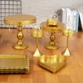 thumbnail image 3 of Cake Stand Set of 12 Round Square Dish Glass Retro Plate Metal Dessert Cupcake Pedestal Wedding Party Display with Crystals, 3 of 7