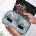 thumbnail image 6 of Kdxio enchanted winter snowflake holly for Double Compartment Pen Case Oxford Organizer with Zipper Pockets for Students Artists, 6 of 7