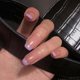 thumbnail image 4 of Uñas postizas cortas de color morado, puntas francesas, acrílicas cuadradas, uñas postizas de cobertura completa para mujeres y niñas, 24 piezas, 4 of 5
