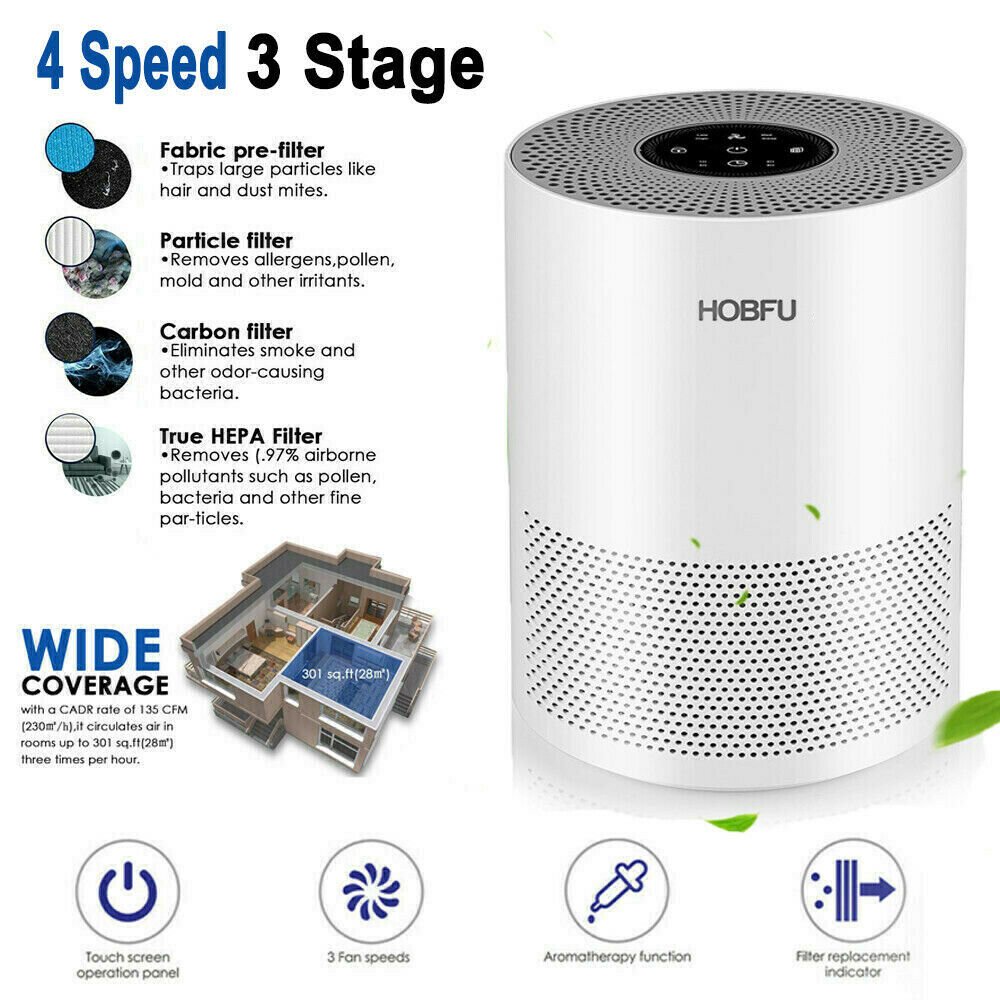 HEPA Air Purifier Air Cleaner with Fragrance Sponge Eliminate Smoke