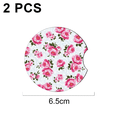 thumbnail image 2 of 2 posavasos con estampado retro para coche, flores en blanco MFZFUKR CPB-DE-LYY1174-3, 2 of 5