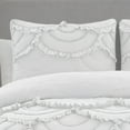thumbnail image 2 of Design Studio Scallop Ruffle White 3-Piece Garment Washed Soft Solid Quilt Set - King, 2 of 4