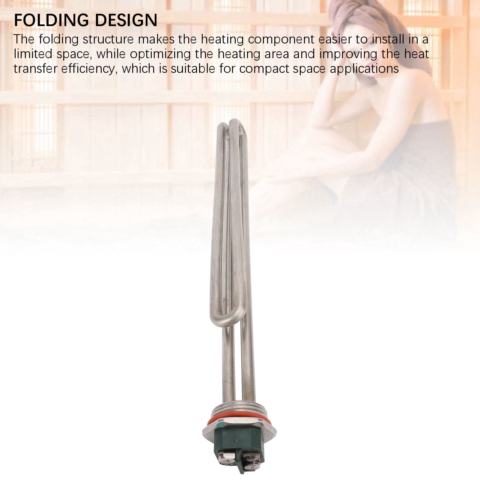 Rupoun Electric Water Heater Heating Component Replacement Universal 1-1/4 inch / 3.17 cm Thread Tube 3000W 230V Immersion Submersible Parts