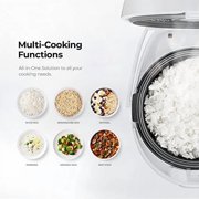CUCKOO Micom Rice Cooker 8-Cup Uncooked / 16-Cup Cooked with Nonstick Inner Pot, Large Rice Maker with 11 Menu Options, Fuzzy Logic Technology, Auto Clean Mode, LCD Display, White (CR-0810F)