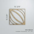 thumbnail image 3 of Ekena Millwork 15 3/8"W x 15 3/8"H x 3/8"T Medium Otis Decorative Fretwork Wood Wall Panels, Red Oak, 3 of 18