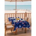 thumbnail image 2 of Outdoor Tablecloth with Umbrella Hole for Patio/Picnic/Party/Camping, Independence Day Waterproof Table Cloth Rectangle Table Cover Washable, America Blue Red Stars Anniversary (54"x 80"), 2 of 9