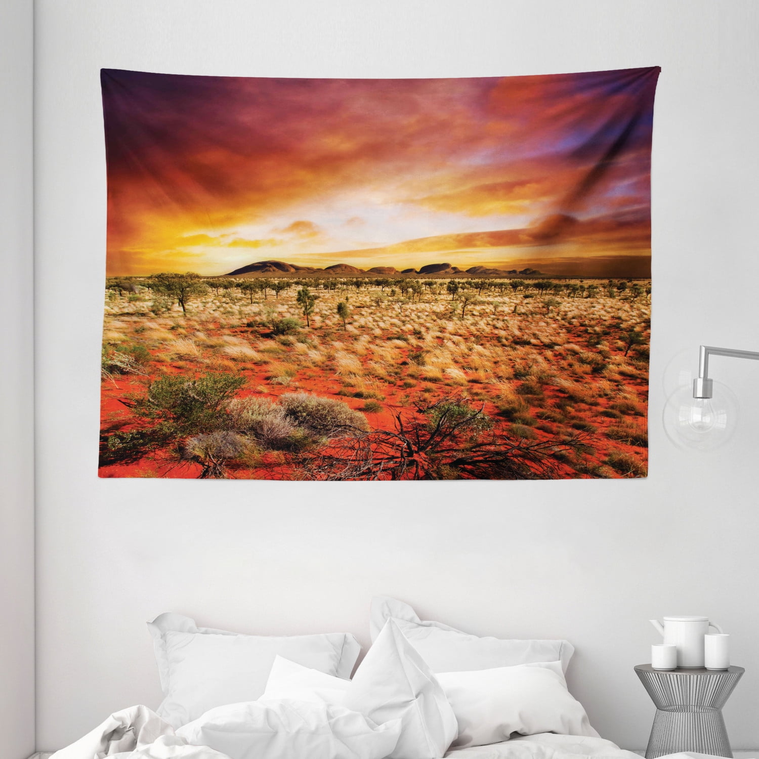 Desert Tapestry, Sunset over Central Australian Landscape Dreamy