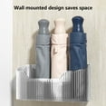 thumbnail image 3 of Wall-Mounted Umbrella Drying Rack, No-Drill Bathroom Organizer for Wet Rain Gear, Compact and Durable, 3 of 9