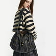 thumbnail image 6 of Yucurem Women Y2k Shoulder Bag Gothic Handbag Locomotive Leather Hobo Bag Shopping Purse, 6 of 8