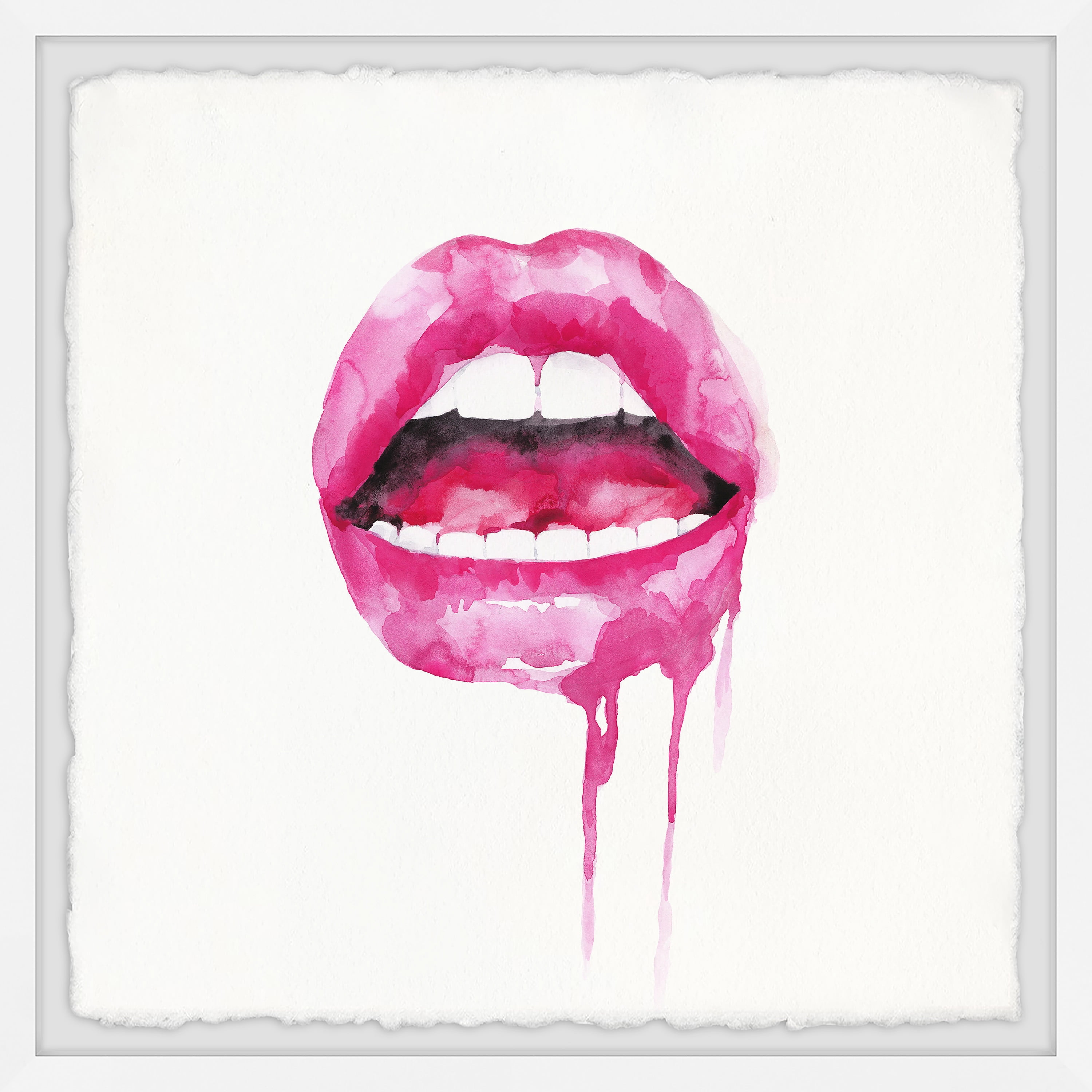 "Daring Lips" Framed Painting Print