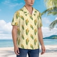 thumbnail image 5 of Goofa Yellow Corn Hawaiian Shirt for Men, Unisex Summer Beach Casual Short Sleeve Button Down Shirts,Aloha Tropical Floral print shirt-3X-Large, 5 of 9