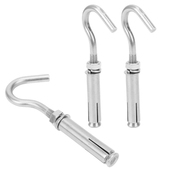 Wall Expansion Screw Hook,  Oxidation Treatment Expansion Screw Hook  For Lightweight Concrete For Concrete For Solid Brick For Natural Dense Stone
