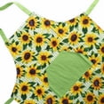 thumbnail image 4 of Oxford and Main 100% Premium Cotton Apron, Cooking Apron with Pocket, Adjustable Fit Kitchen Apron, Farmhouse Watercolor Design, Sunflowers, 4 of 5