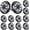 Cool White, variant on Fohil Solar LED Ground Disk Lights Outdoor Waterproof Rust Resistant 12 Pack