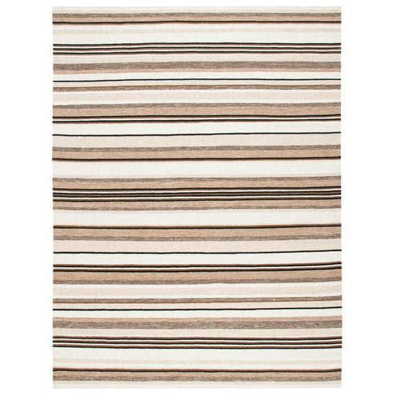 SAFAVIEH Striped Kilim Colbert Striped Area Rug, Natural/Ivory, 8' x 10'