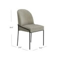 thumbnail image 5 of HomePop Modern Dining Chair with Metal Legs, Green Velvet, 5 of 6