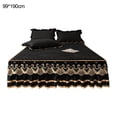 thumbnail image 1 of Elegant Ruffled Bed Skirt, Cotton Blend Fabric with Quilted Mattress Protection, Plush Comfort Dust Ruffle, Queen/King Size, White, 14-Inch Drop, 1 of 8