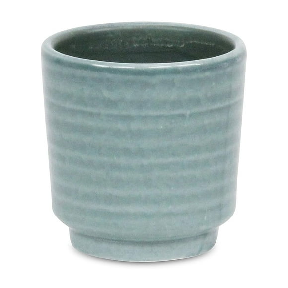 Cerámica ondulada verde celadón de Planter Cheung