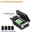 thumbnail image 4 of 4Packs VGA DB15 3 Row Solderless Male/Female Quick Connector, 3+9 D-SUB 15 Pin Port Terminal Breako, 4 of 5