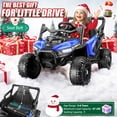 thumbnail image 7 of Funcid 24 Volt Ride on Toys, Kids Ride on Cars with Remote Control, 400W Powerful Electric Car for Kids, Ride on UTV w/ Bluetooth, Battery Indicator, Knob Volume Control, Spring Suspension, Blue, 7 of 7