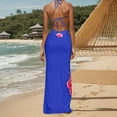 thumbnail image 3 of Maillot de Bain Floral 2 Pcs pour Femmes, Bikini Triangle à Ficelles avec Jupe de Plage, 3 of 5
