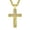 Gold, variant on Leander Large Zircon Cross Gold-Plated Cuban Chain Necklace with Pendant, Hip-Hop Fashion Jewelry