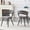 2 Dark Gray&Black, variant on TesNus Set of 2 Gray Velvet Bubble Back Dining Chairs with Black Metal Legs, Modern Accent Side Chairs for Dining Room
