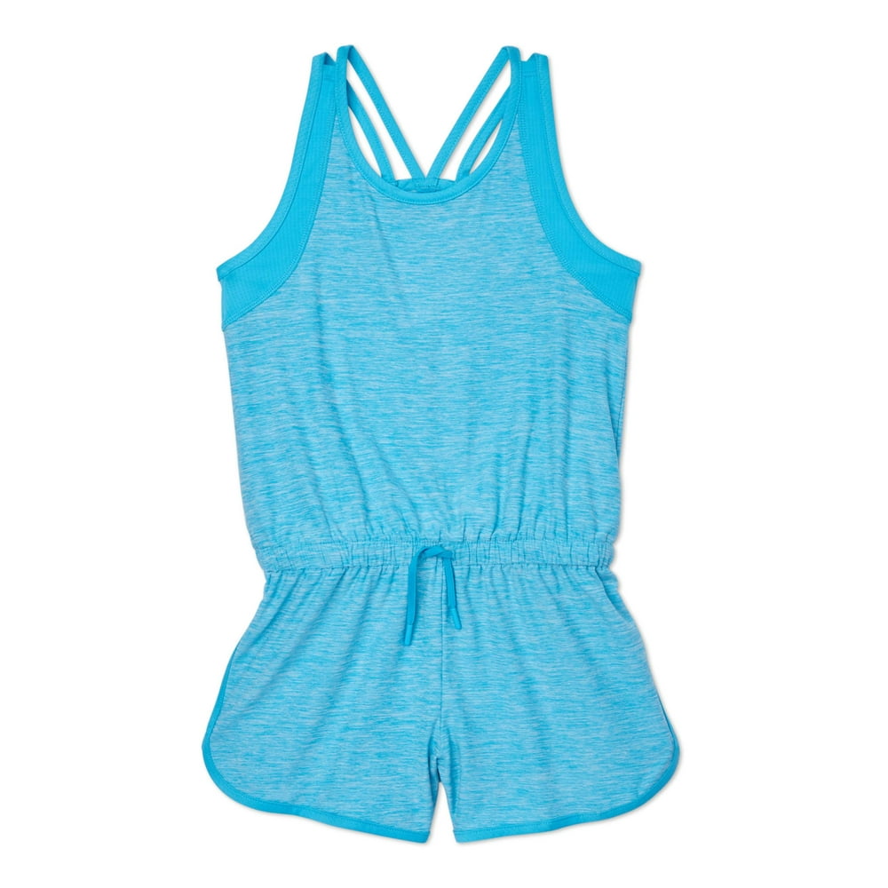 Athletic Works Athletic Works Girls Heathered Racerback Active Romper