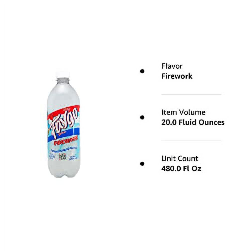 Faygo Firework Flavor Soda, 24 oz Bottle, Refreshing Pop, Blue Raspberry Cherry Lime Blend (Pack of 24)