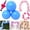 Blue(3 -Cluster), variant on Reusable Balloon Garland Cluster, Reusable Inflatable Balloon Arch Garland, PVC Reusable Balloons for Birthdays, Weddings, Party Decoration