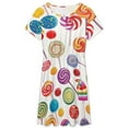 thumbnail image 3 of Sweets And Rainbow Lollipops Pattern Dress Summer Street Style Dresses Female Short Sleeve Printed Sundress, 3 of 7