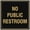 Black Gold, variant on Signs ByLITA Square No Public Restroom Sign - Easy Installation | Durable Material (Brushed Silver) - Small