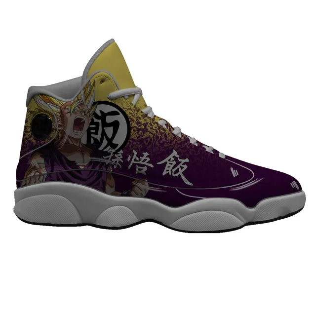 Ni - ke CUSTOM Anime Teen Purple Sport Sneakers RARE Basketball Anime Shoes