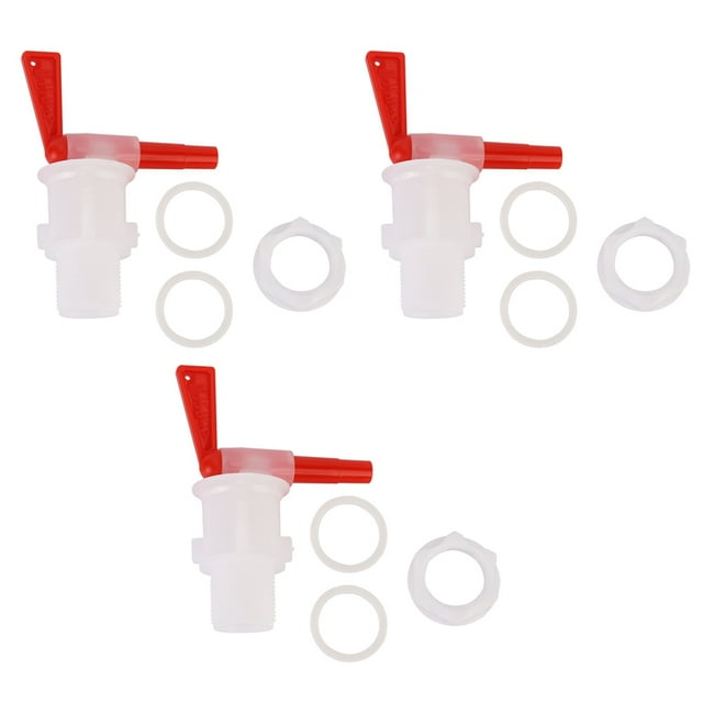 Cubo de plástico rojo de repuesto para embotellado de cerveza, 3 unidades, para elaboración de cerveza casera