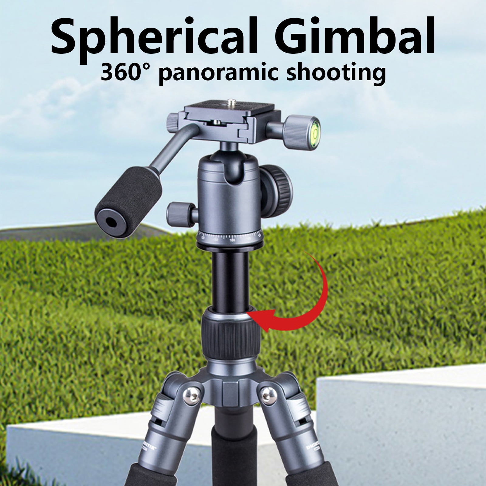 20Inch Travel Small Tripod with 360 Degree Rotation Head Aluminum Frame 5 Sections Adjustable for Photographers