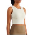 thumbnail image 1 of Débardeur pour Femmes, Blouse de Sport à Col Rond et Coussin de Poitrine Uni pour Femmes, 1 of 4