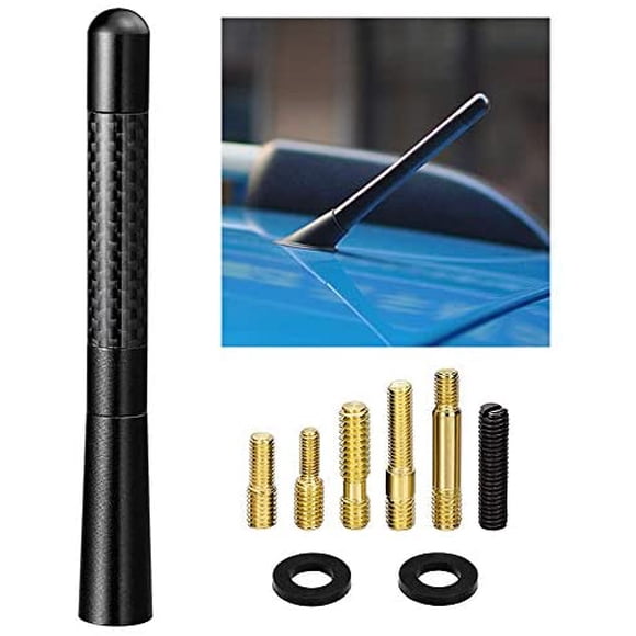 Bingfu Vehicle Roof Mount Antenna Mast 4.7 inch Carbon Fiber Car Antenna Replacement for Jeep Grand Cherokee Patriot