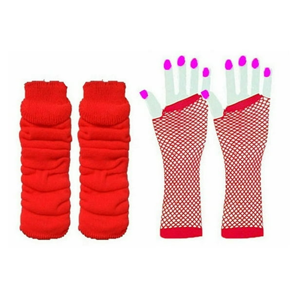 Minnieouse Guante de red, adorno para vestir, disfraz de mujer, guantes largos elásticos, accesorio de ropa, adornos de mano, suministros para fiestas Disfraces de disfraces Rojo Minnieouse AP012397-06