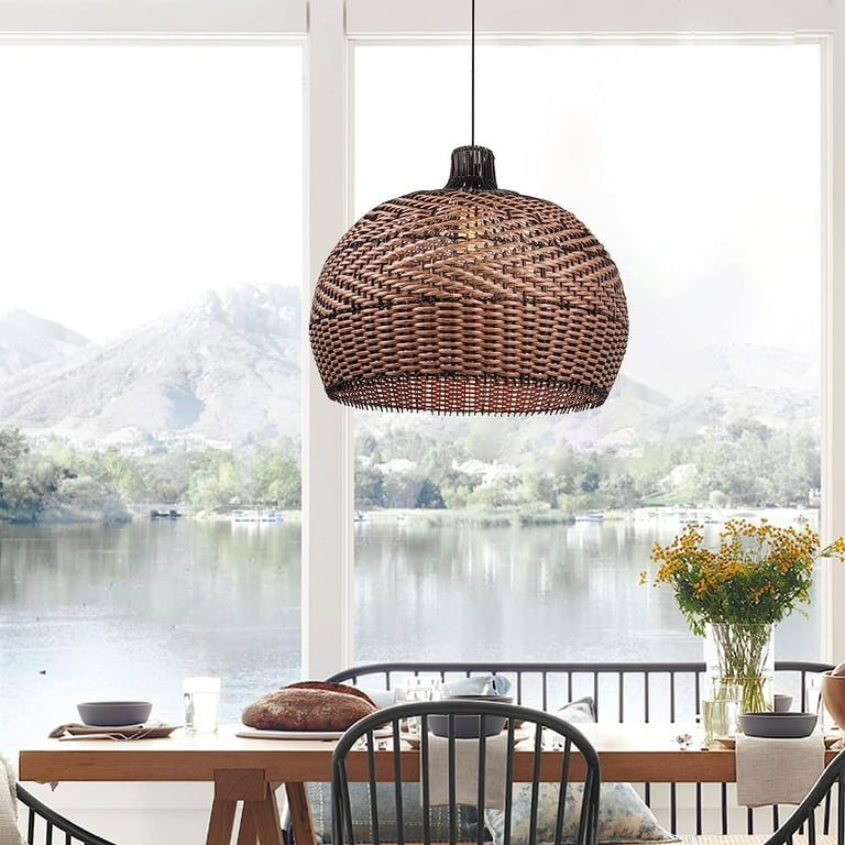 Black woven 2024 light fixture