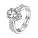 thumbnail image 2 of Anillos para mujer, regalos para mujer El nuevo anillo de moda con forma de corazón de diamante puede mostrar tu temperamento único., 2 of 3