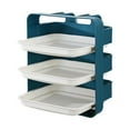 thumbnail image 2 of veasfak Homyl Kitchen Preparation Plates 3/6 Layer Wall Mount Rack Organizer Storage Set Blue 3 Layer, 2 of 8
