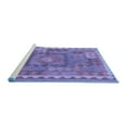 thumbnail image 2 of Ahgly Company Machine Washable Indoor Round Southwestern Blue Country Area Rugs, 5' Round, 2 of 4