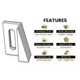 thumbnail image 4 of Guía inferior para puerta corrediza empotrada Grovers Home Solutions, 3 pares, 4 of 6